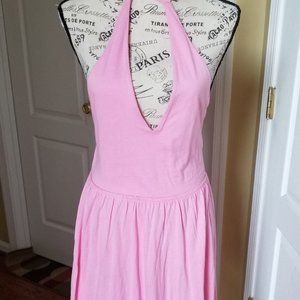 Backless halter sundress